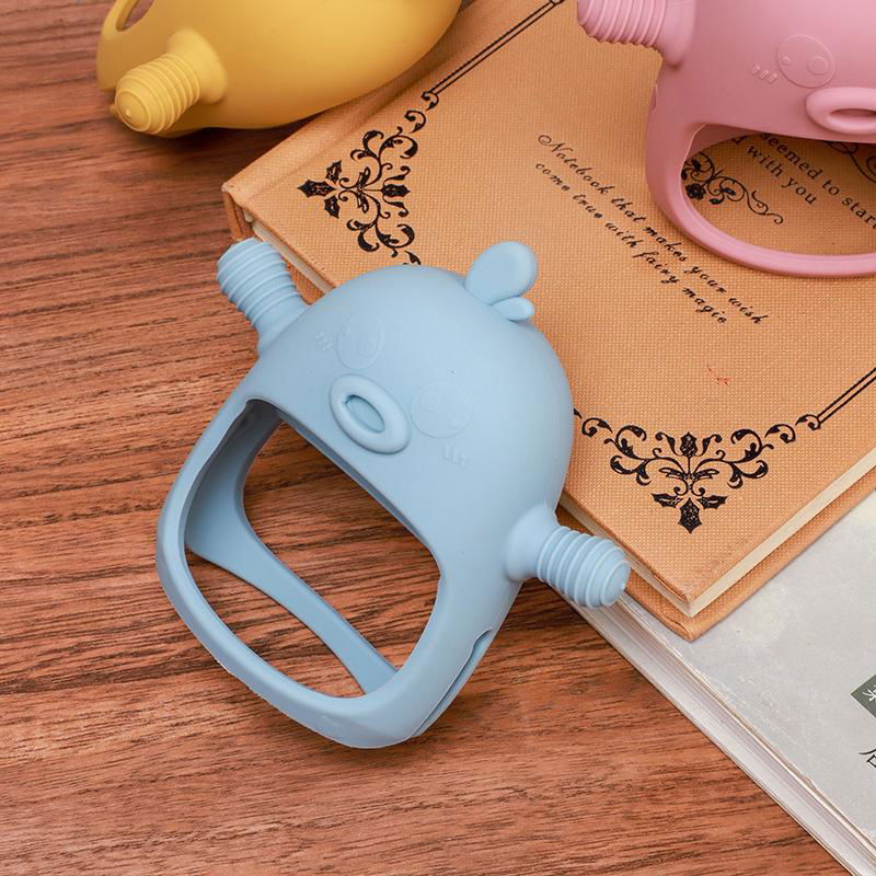Silicone Baby Teether Toy Anti-Drop Silicone Mitten Teething Toy for Soothing  2