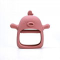 Silicone Baby Teether Toy Anti-Drop Silicone Mitten Teething Toy for Soothing 