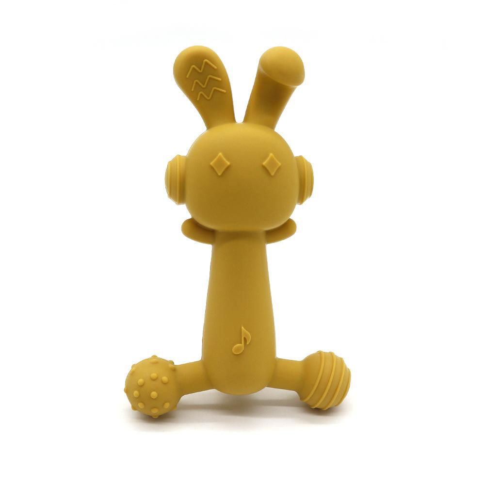3D Kids Sensory Chew Autism Bunny Teether Baby Teething Toy 3