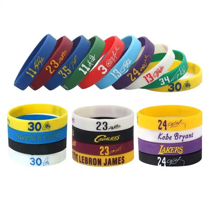 NBA Player Basketball Men Sports Fitness Wrist Band Boys Kids Fashion Jewelry  2