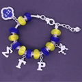 Beads Snake Chain Adjust Greek Soror Letters ZETA PHI BETA SIGMA THETA bracelet