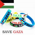  Save Gaza Free Palestine Flag Rubber Silicone Bracelet Unisex Wristband 1