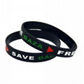  Save Gaza Free Palestine Flag Rubber Silicone Bracelet Unisex Wristband