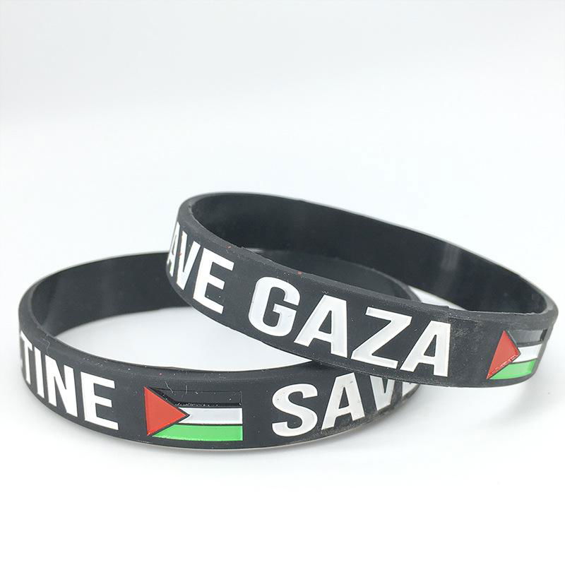  Save Gaza Free Palestine Flag Rubber Silicone Bracelet Unisex Wristband 4