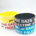  Save Gaza Free Palestine Flag Rubber Silicone Bracelet Unisex Wristband