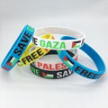  Save Gaza Free Palestine Flag Rubber Silicone Bracelet Unisex Wristband 9