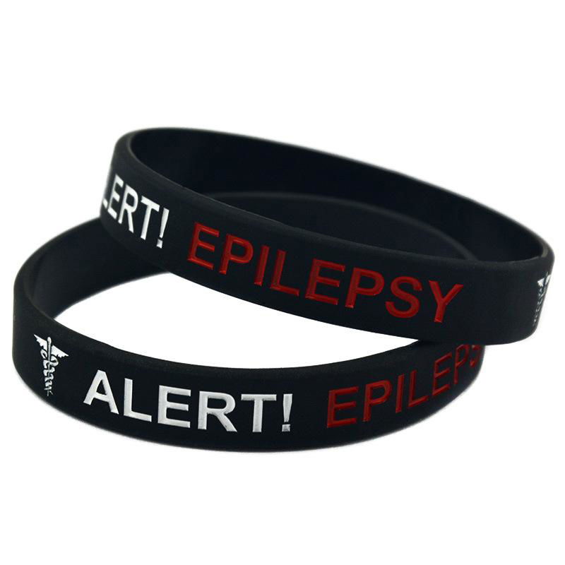 Epilepsy Sport Medical Alert ID Silicone Bracelet 3