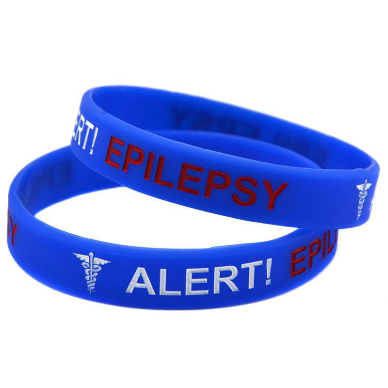 Epilepsy Sport Medical Alert ID Silicone Bracelet 5