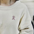 Pink Full Rhinestone Ribbon Breast Cancer Awareness Lapel Brooch and Pins Badge 6