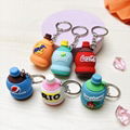 Bottle shape Coca-Cola Pepsi Sprite Minute Maid Strawberry RIO Drinks Keychain 5