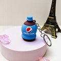 Bottle shape Coca-Cola Pepsi Sprite Minute Maid Strawberry RIO Drinks Keychain 6