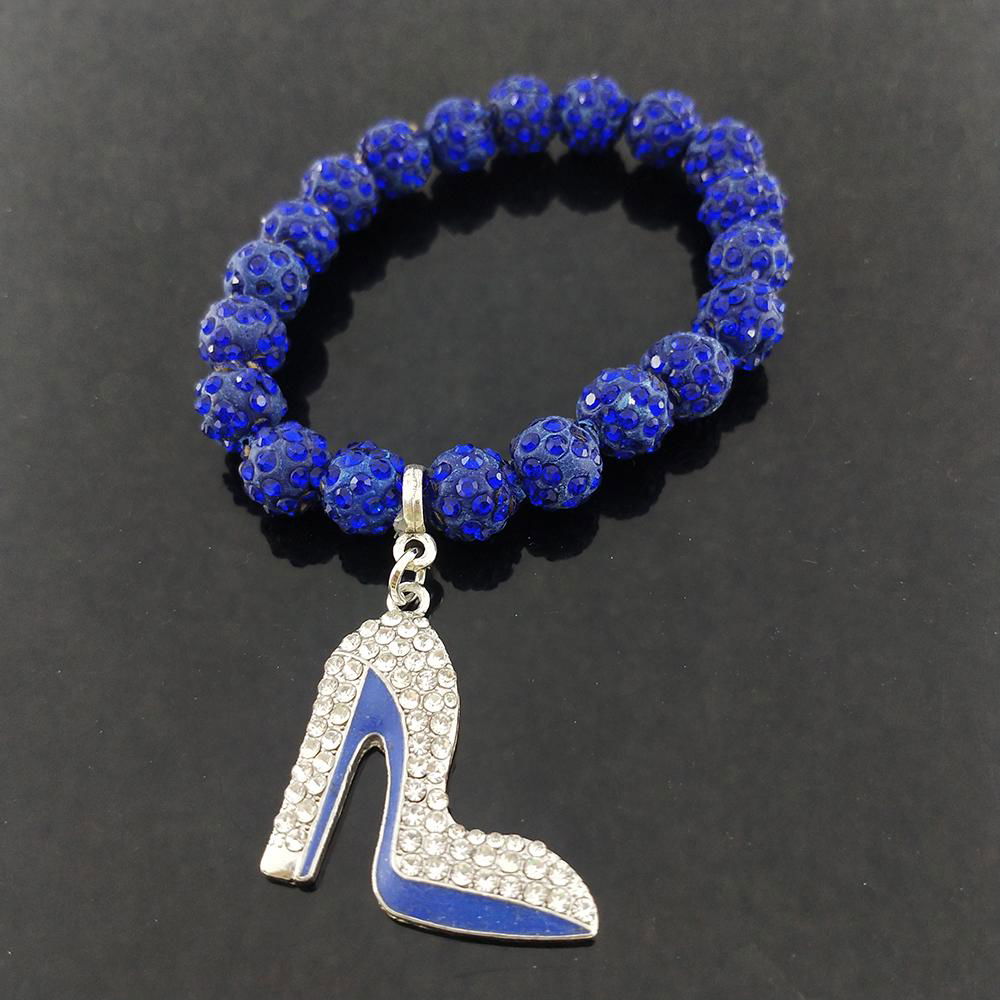 Greek letter society sorority ZETA PHI BETA Pendant Pearl Bracelet 2