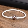 sports jewelry stainless steel silicone baseball football charm bracelet for men 7