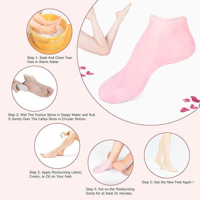 Moisturizing silicone Foot Socks for women 4