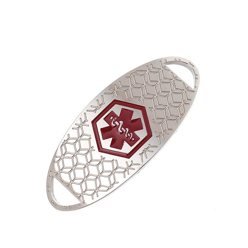 Customizable Stainless Steel Medical Alert ID Tag for Medical Bracelet 4