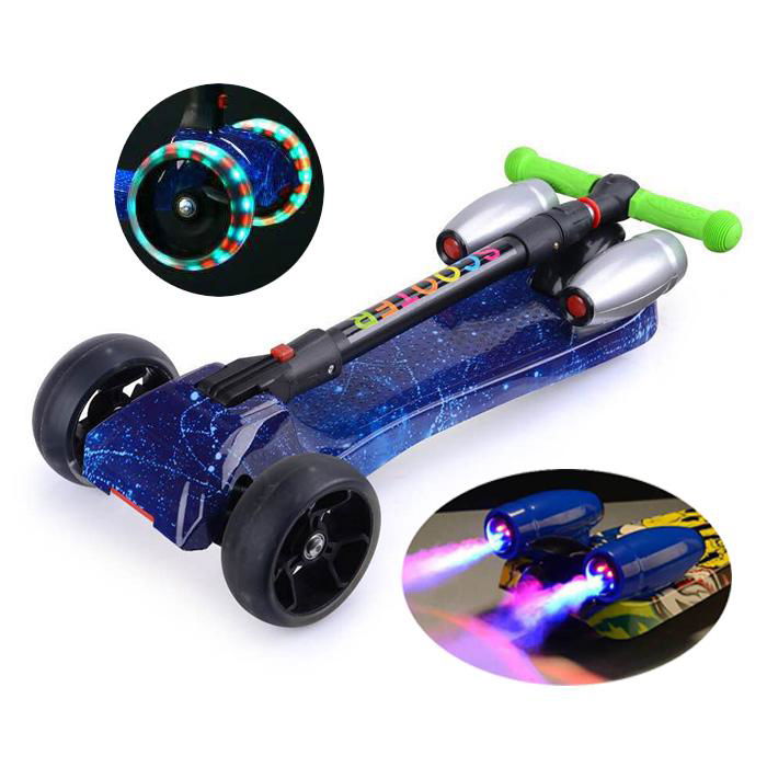 2018 new kids water spray jet scooter with music