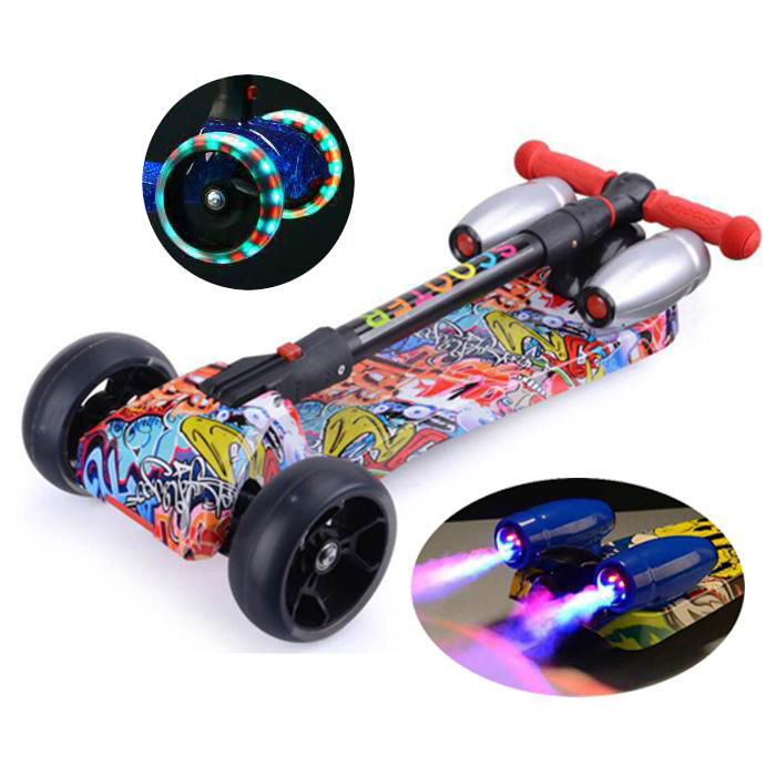 2018 new kids water spray jet scooter with music 2