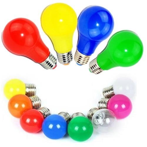Colored LED bulb light colorful E27 E14 for holiday christmas light decoration