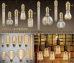 Edison Type Halogen Decorative Pendant Bulb Incandescent Bulb 220V 40W 60W E27