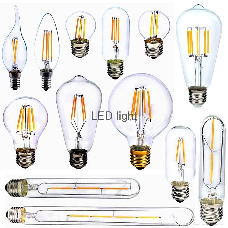 LED Filament Bulb E27 E14 dimmable 8W 10W 12W A60 A19 G125 ST64 C35 T30 4