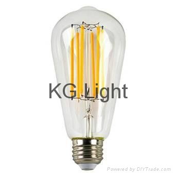 ST21 ST64 Dimmable Vintage edison light lamp led filament bulb 8w 10w 6w 5