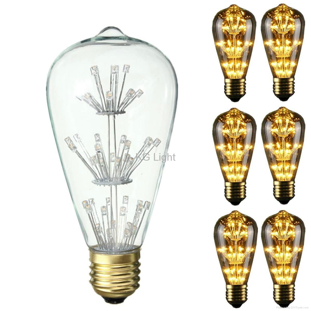 Decorative LED Edison Bulb Vintage Dimmable E26 60W  A19 ST64 G45 G95 G125 C35 3