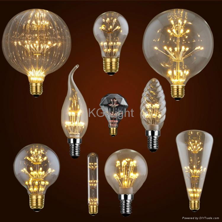 Decorative LED Edison Bulb Vintage Dimmable E26 60W  A19 ST64 G45 G95 G125 C35 2