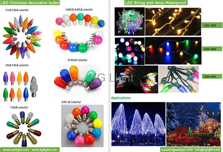 s14 string lights decorative led bulb e27 0.7W chrismas led bulb s14 e26 2