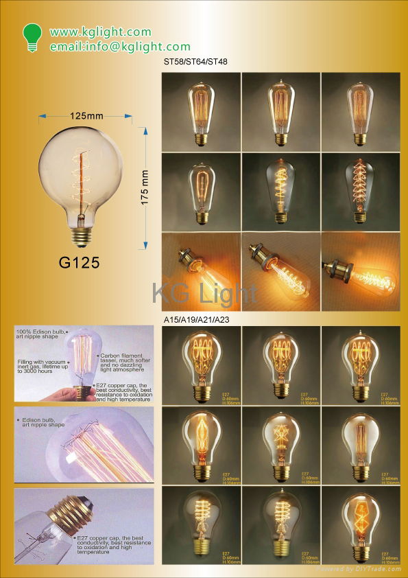 Vintage Edison Bulb Home Decor ST64 Edison Bulb 40W Vintage Edison Light Bulb 4