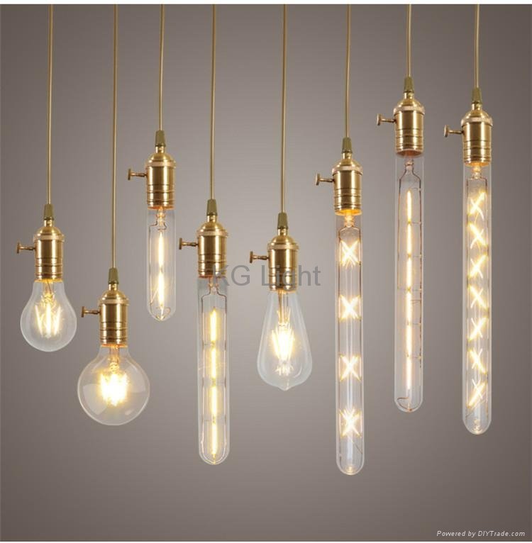 Dimmable light vintage bulbs t30 e27 old edison led filament bulbs 