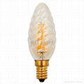 CE/RoHs listed C35 E12/E14/E17 4W dimmable led filament candle LED bulb 4