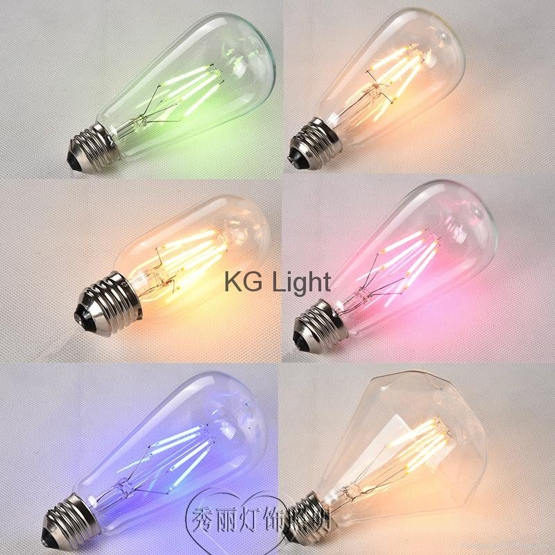 Colored LED bulb light colorful E27 E14 for holiday christmas light decoration 2