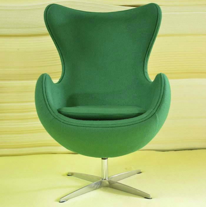 Industrial fiberglass furniture Aluminium egg shaped chairs livingroom chair 4