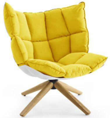 Hot fiberglass shell and fabric cushion modern husk lounge chair