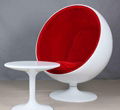 New fiberglass Space ball chair inspired by Eero Aarnio