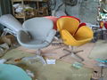 leisure arm swan swivel chair sofa chair for living room furniture