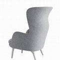 Living room Ro Lounge Chair in Fabric or Leather 2