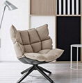 Hot fiberglass shell and fabric cushion modern husk lounge chair