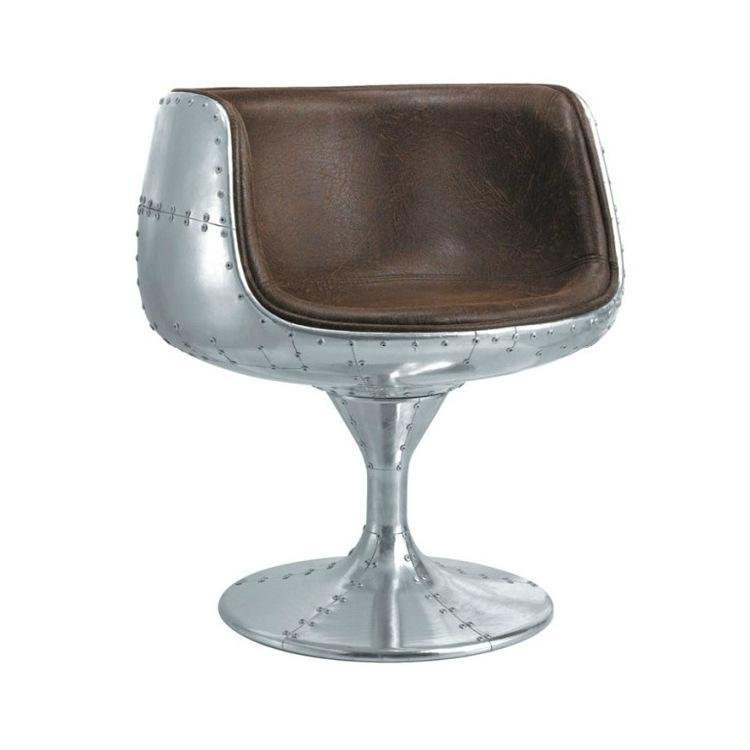 Vintage Furniture fiberglass Aviator Cup shape Chair Alu dining chair