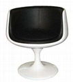 Vintage Furniture fiberglass Aviator Cup shape Chair Alu dining chair