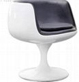 Vintage Furniture fiberglass Aviator Cup shape Chair Alu dining chair