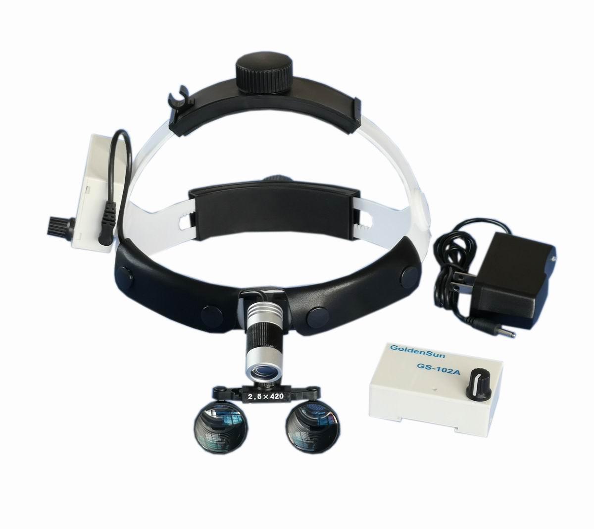 surgical dental loupes 2.5x with led head light C72.5X Goldensun
