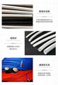 Silicone rubber fiberglass (rubber inside and fiber outside) sleeving