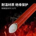 Silicone rubber fiberglass (fiber inside and rubber outside) sleeving