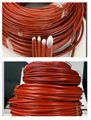 Silicone rubber fiberglass (fiber inside and rubber outside) sleeving