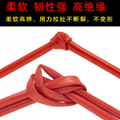 鲜红色内纤外胶套管自熄管耐高压4KV耐高温200度硅橡胶玻纤管秋田