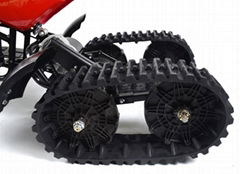 Electric snowmobile rubber track