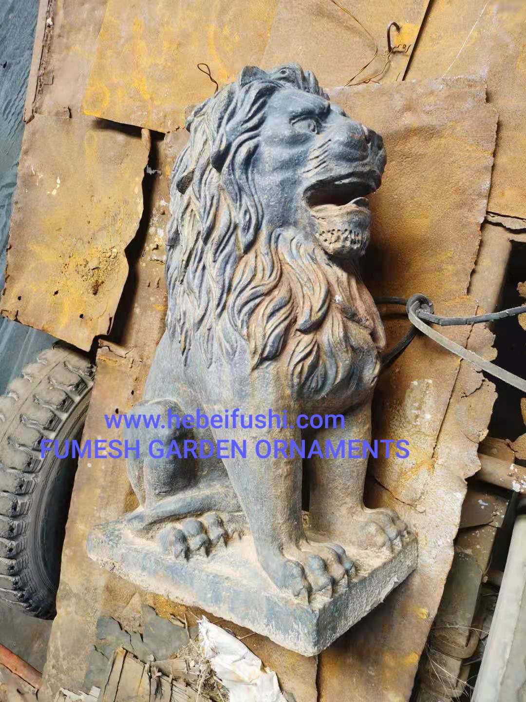 Cast iron lion