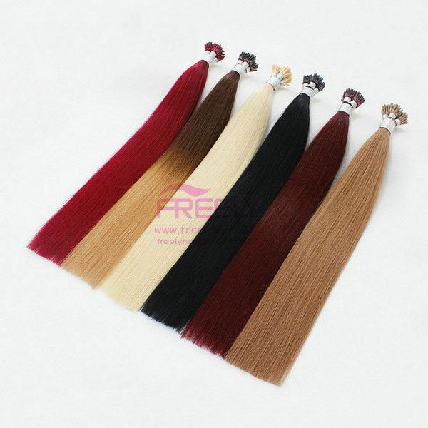 Human Hair Extensions Remy I Tip Stick hair  U Tip Nail hair Pre Bonded hair 5