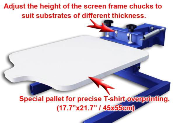1 Color T-shirt Manual Screen Printer 3